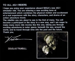 Douglas Trumbull’s endorsement of the AS-1