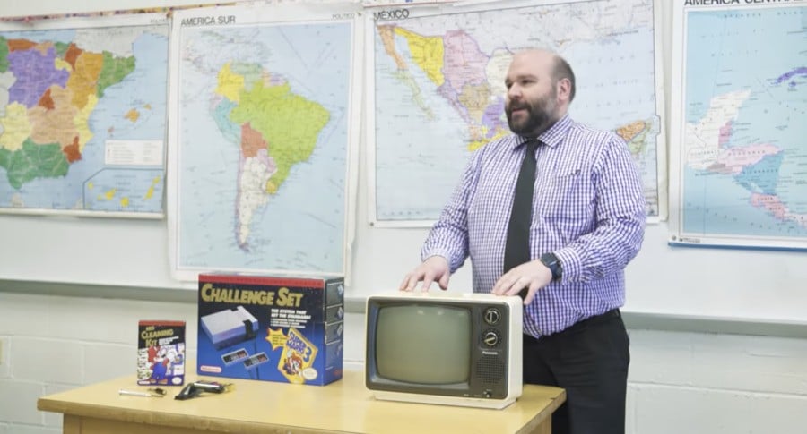 This Teacher Challenged His Students To Hook Up An NES To An Old TV