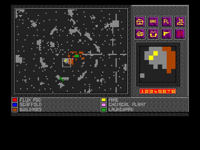 The map is not only a useful way to keep track of where everything is, but can also help you locate large veins of ores, which is where you'll want to position your mining operations. These ores can be used to create tanks and other creations