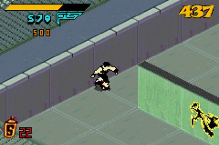 Grind Square was one of the more challenging maps in the game to create, according to Gallerani, which led to the team combining it with the more open level Bantam Street