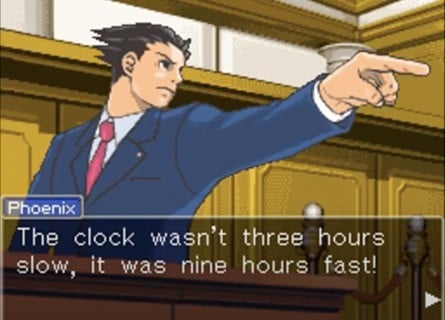 In case you're wondering, in the original case, the time difference that integral to the crime was between Japan and New York, whereas this was changed to Paris and LA in the English version