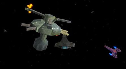 Terminus is a space-based RPG simulator, often compared online to games like Elite and Privateer. In single-player mode, it lets players pick from one of four careers before embarking on missions based around their chosen profession, such as trading, fighting, etc. In addition to that, it also notably shipped with an online multiplayer combat mode, which reportedly allowed up to 64 players per session