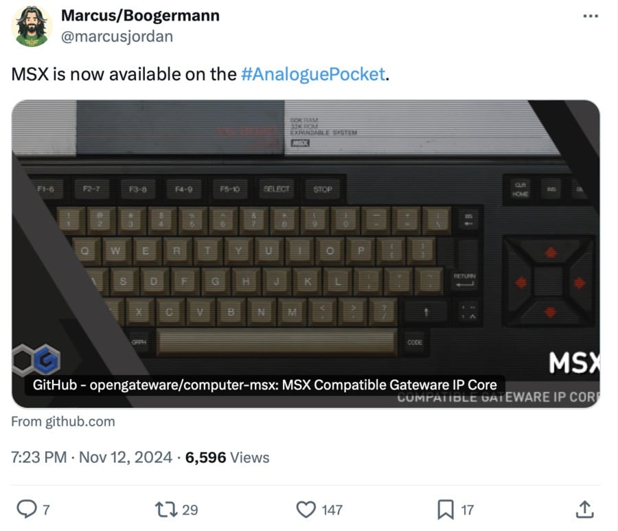 An MSX Core Has Just Been Released For The Analogue Pocket