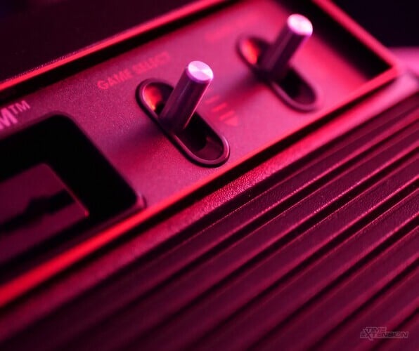 Just like the original system, the Atari 2600+ has lovely switches on the top