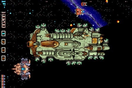 Image Fight (left) and R-Type's massive warships - separated at birth?
