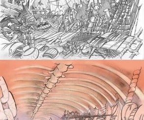 Here's some of Christiansen's work for Kingdom Hearts, including his costume designs for Donald &amp; Goofy