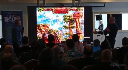 The section of the talk which focused on GenAI projects included Journey to the Emerald City and screens from the upcoming Dizzy game