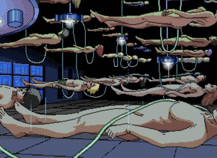 Michael Crichton's 1978 movie Coma (left) and Policenauts (right)