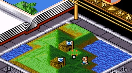 The SNES version of Populous includes several exclusive levels, including 'Bit World', where buildings are Nintendo consoles