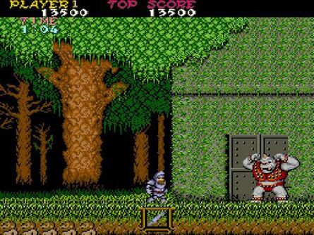 The arcade version (left) and the NES version (right)