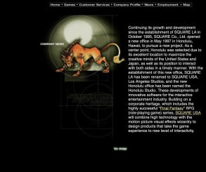 Squaresoft's website in 1998. It's a no brainer Final Fantasy VII is featured prominently, having released the year before to rave reviews