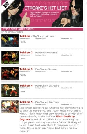 Itagaki's Hit List
