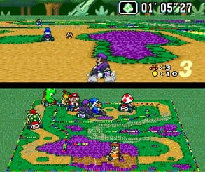 The six newly introduced characters were selected as parallels to existing characters already in the original game. Wario and Waluigi are the counterparts to Mario and Luigi; Daisy is similar to Peach; Toadette is the answer to Toad, and so on