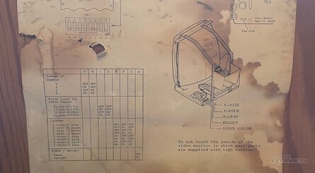 Take a look behind the curtain. The inner workings of the cabinet that caused me some minor upset. The rear panel is actually from a Donkey Kong Jr machine, which isn’t surprising as DKs 1-3 all use the same style of cabinet