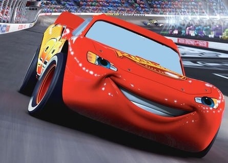 On the left we have the original Cars, with windshields for eyes; next a photoshopped version of how some older viewers may sometimes see it; and Stunt Race FX, which uses the older way to anthropomorphise cars.