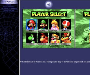 Here's what Nintendo's American site Nintendo Power Source looked like back in 1996. At the time, Nintendo of America ran the site with contributions from Nintendo Power staff
