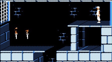 The opening moments of the Apple II version of Prince of Persia, which sees the Prince trying to escape from a trap-filled dungeon