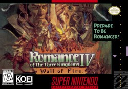 Romance of the Three Kingdoms IV: Wall of Fire Cover