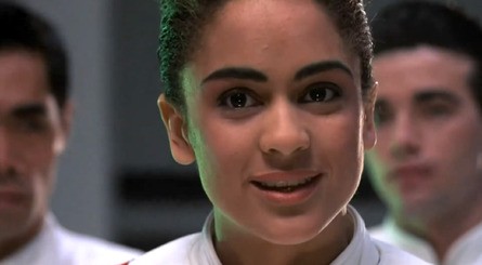 Gary Graham (Achilles), Anne-Marie Johnson (Athena) and Paul Koslo (Alexander) are the three main members of Robot Jox's cast