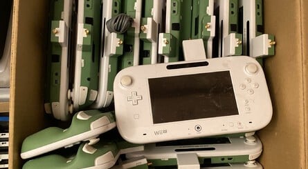 The selection of development consoles included DSi, 2DS, 3DS, Wii and Wii U units, all marked as "confidential propery of Nintendo"