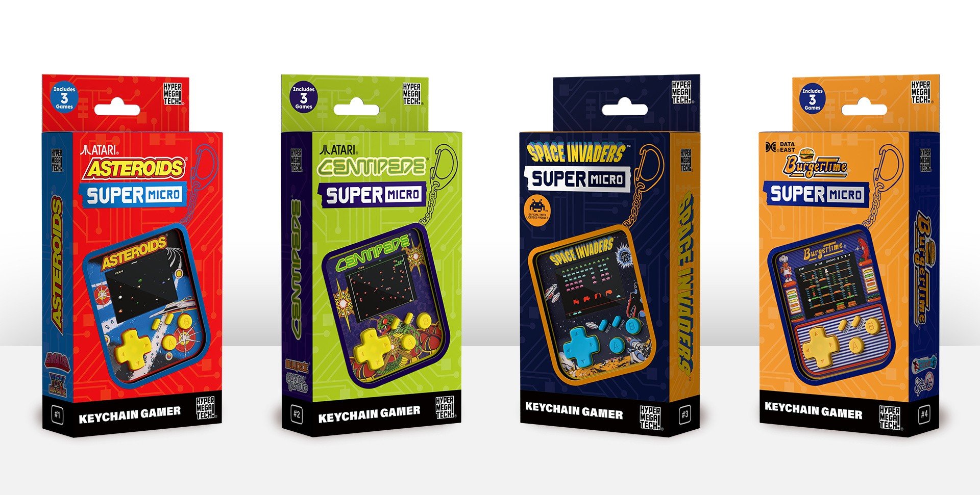 HyperMegaTech! Unveils Super Micro Keychain Gamer Series Featuring Classic Arcade Titles