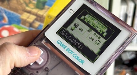 The game, coded by 13-year-old David Carter, mixes various game styles for a high-score challenge