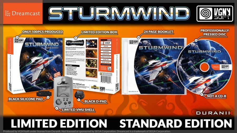 Dreamcast Shmup Sturmwind Is Getting Another Release And Its Own VMU 1