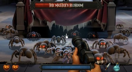 Faces regularly look a little odd (top left), and the character's weapon changes design constantly (bottom left). The core gameplay is insultingly basic (right)