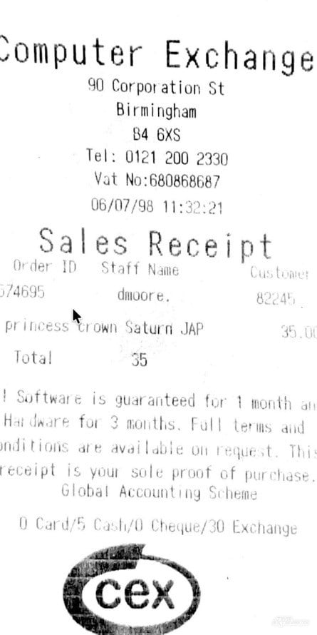 Because I'm a bit of a saddo, I kept most of my receipts from this glorious period