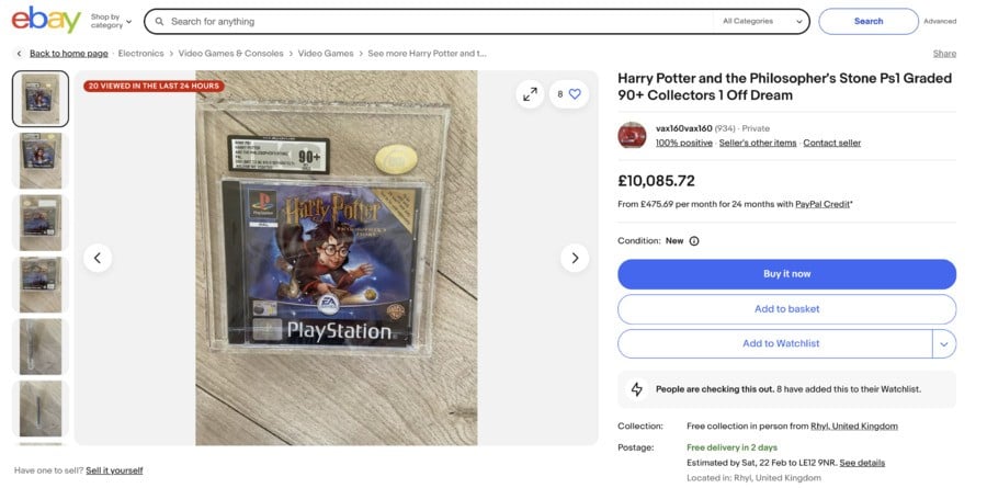 Got A Spare $13,000? You Could Own This "One-Off Dream" Harry Potter On PS1 1