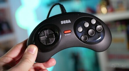 The Mega Drive / Genesis Mini 2's pad is the exact same size as the six-button controller from the '90s, and is larger than the 6-button pad which shipped with the Japanese version of the original Mega Drive Mini (the one with the blue start button)