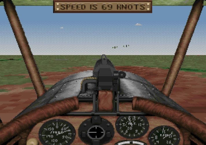The game doesn't feature a mini-map on screen at all times, instead forcing players to navigate by matching landmarks on the map to the terrain. As if that wasn't realistic enough, there are also a few realism options that can be toggled on/off in a menu, such as gun jams, stalls, sun glare, and mid air collisions