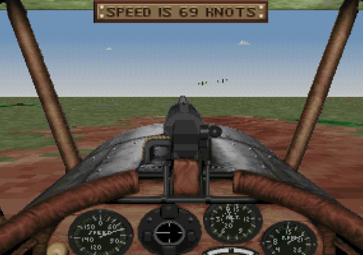 The game doesn't feature a mini-map on screen at all times, instead forcing players to navigate by matching landmarks on the map to the terrain. As if that wasn't realistic enough, there are also a few realism options that can be toggled on/off in a menu, such as gun jams, stalls, sun glare, and mid air collisions