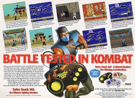 Triax boldly claimed that its controllers would help players in games like Mortal Kombat (click to enlarge)