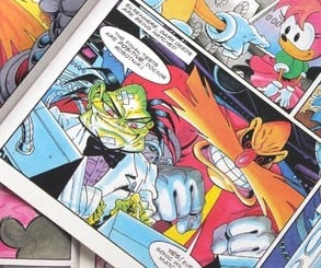There were a lot of great original characters introduced during the comic's run, with one of my personal favourite designs being Kitching and Elson's Captain Plunder, the leader of the Mystic Cave Sky Pirates