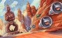 Here are several pieces of conceptual art produced for the game by the LucasArts artist Peter Chan