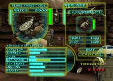 Before races, players could visit a garage to view their podracers, or stop by Watto's shop or the junkyard to buy new parts