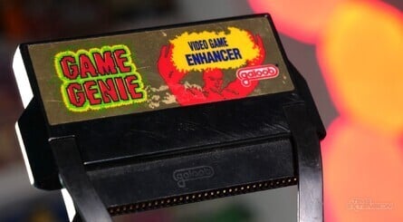 The original NES Game Genie sat between to the game cartridge and the console