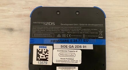 The selection of development consoles included DSi, 2DS, 3DS, Wii and Wii U units, all marked as "confidential propery of Nintendo"