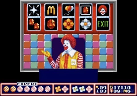 The beta (left) shows the McDonald's restaurant as it was intended to appear. The final release (right) changes this to an item shop in which Ronald bizarrely serves himself