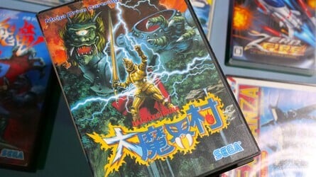 One of Kaida's most famous video game covers is Ghouls 'n Ghosts / Dai Makaimura. The image was used in all regions and has become somewhat iconic. For the rear image (only used on the Japanese version), Kaida used his wife as the reference model for Prin-Prin