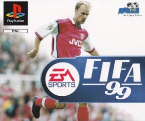 The PAL covers for FIFA Road to World Cup 98, World Cup 98, and FIFA 99, featuring David Beckham and Dennis Bergkamp. You can take a look at the other FIFA cover stars in our guide.
