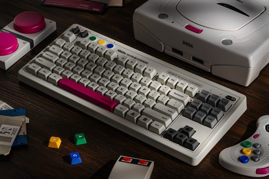 8BitDo Is Releasing A Retro Mechanical Keyboard To Mark Saturn's 30th Birthday 1