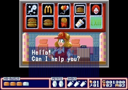 The beta (left) shows the McDonald's restaurant as it was intended to appear. The final release (right) changes this to an item shop in which Ronald bizarrely serves himself