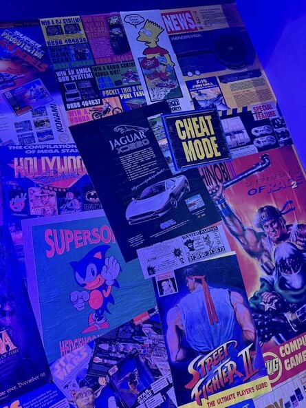 The venue was packed with classic arcade games, but that wallpaper looks familiar...