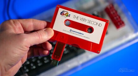 The Commodore 64 Ultimate comes with a spiral-bound manual and 'The Very' Second' USB drive, which looks like a tape and comes packed with games, programs and SID-based music