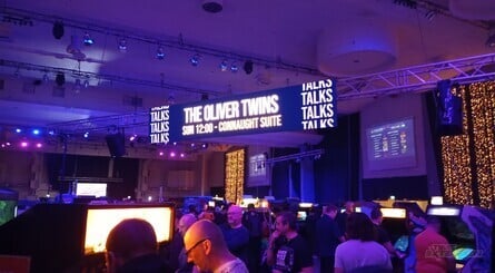 The Oliver Twins' talk was a whistle-stop tour of their careers, from the ZX Spectrum up until the present day