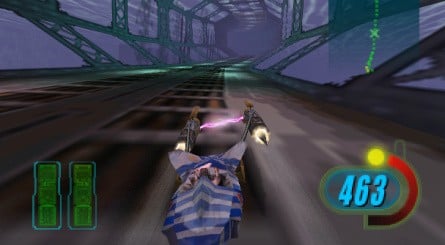 By charging up a gauge on the right-hand side of the screen, players could activate a boost to increase their speed dramatically, at the risk of ploughing into walls and exploding