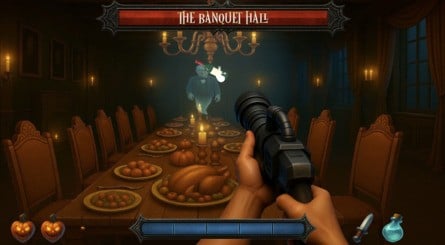 Faces regularly look a little odd (top left), and the character's weapon changes design constantly (bottom left). The core gameplay is insultingly basic (right)