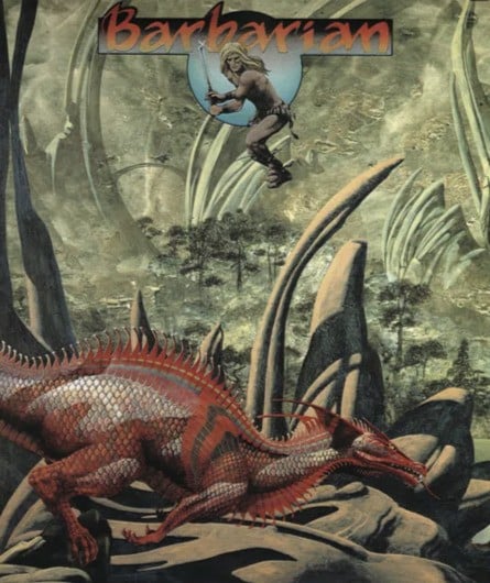 Dean's Barbarian cover (left) and the in-game dragon it inspired (right)